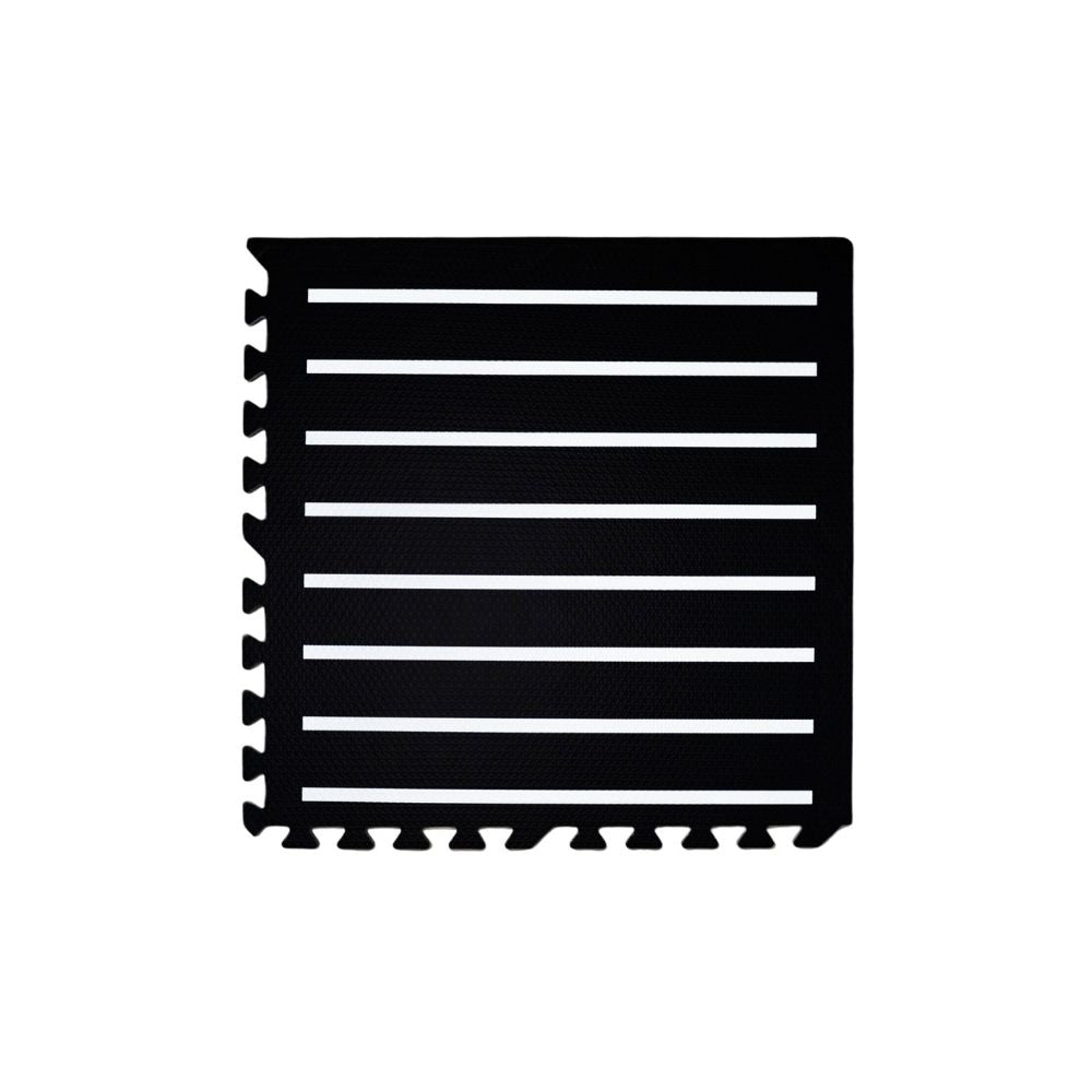 Tayla Jean Black & White Stripe Tile Play Mat