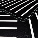 Tayla Jean Black & White Stripe Tile Play Mat