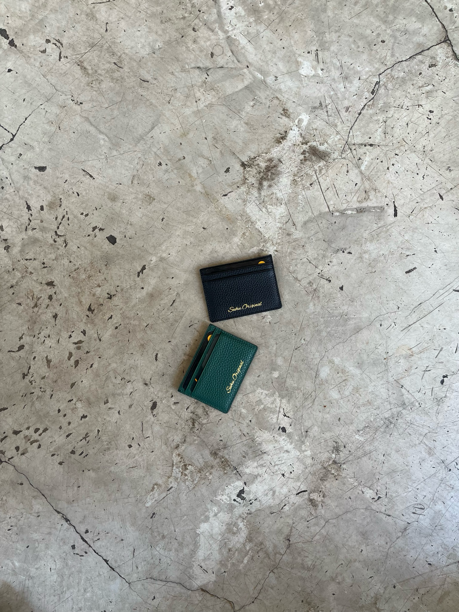 SUHU LEATHER CARDHOLDER (green)