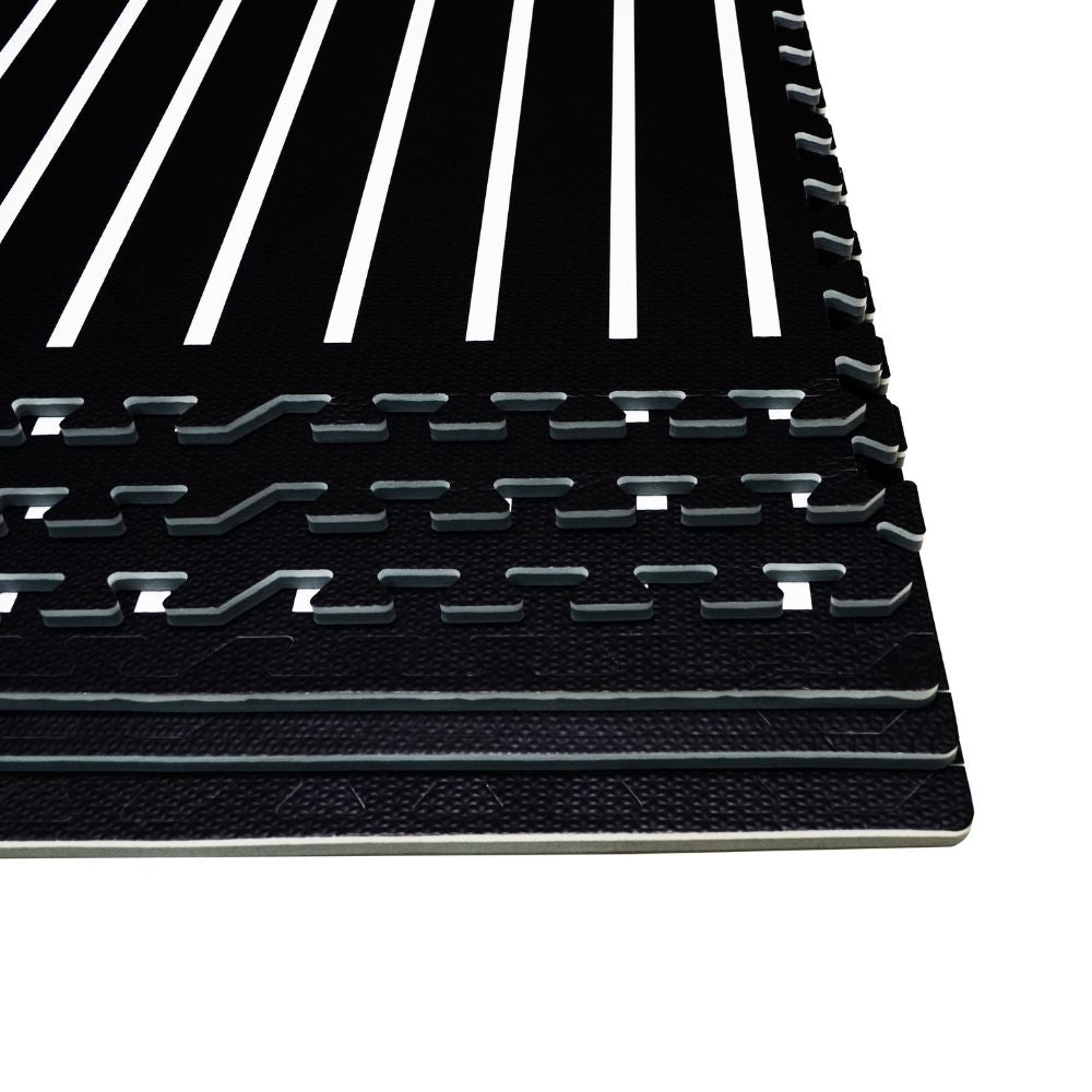 Tayla Jean Black & White Stripe Tile Play Mat