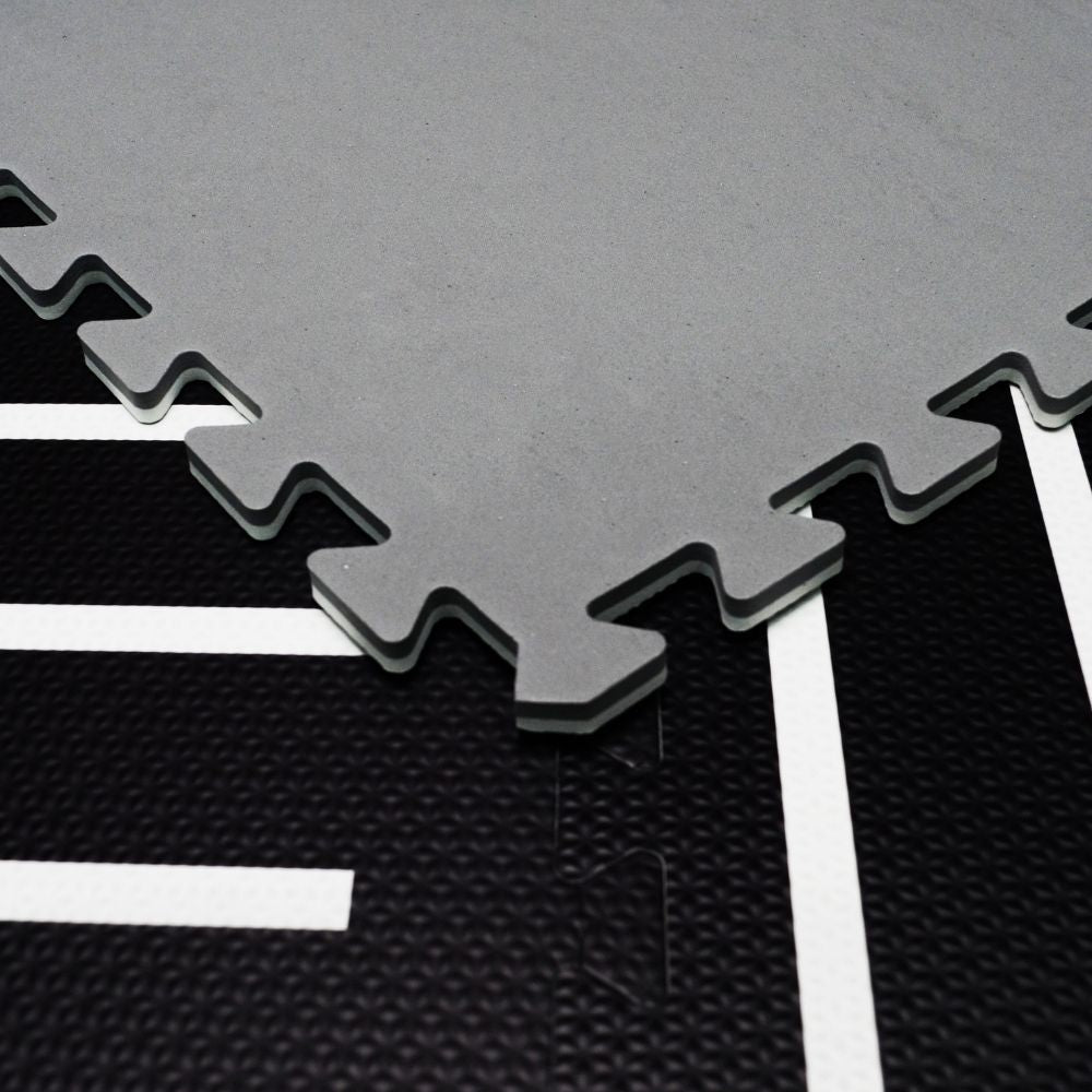 Tayla Jean Black & White Stripe Tile Play Mat