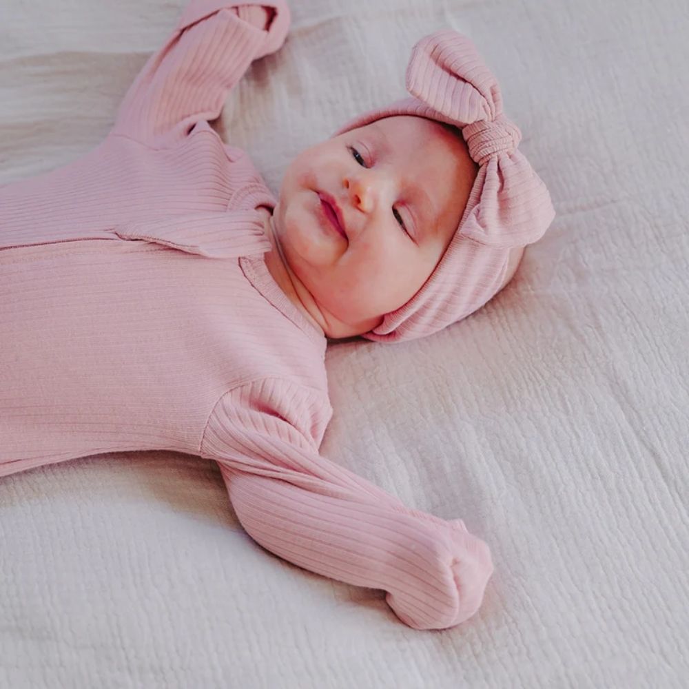 Boki Organic Rib Zipsuit with Footies & Mittens