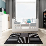 Tayla Jean Black & White Stripe Tile Play Mat