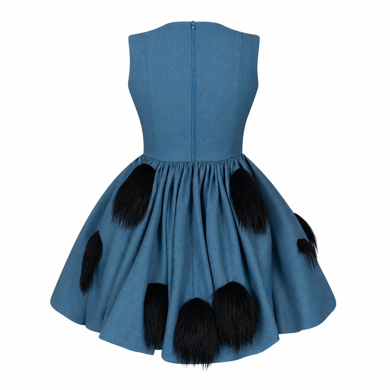 Fur Dot Bubble Dress