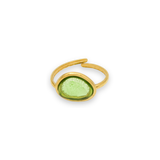 Bubbly Stone Ring - Green