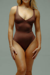Seamless Plunge Thong Bodysuit