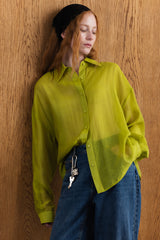 Amina Sheer Tie-Back Shirt