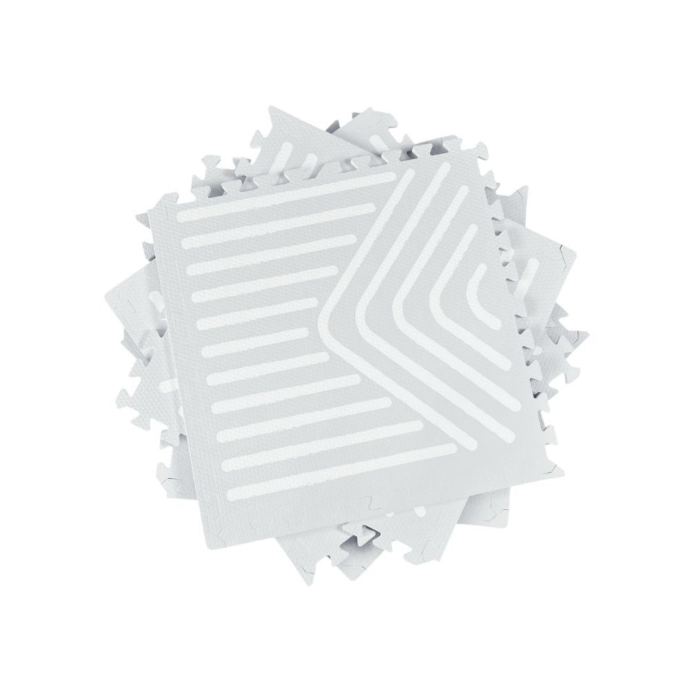 Tayla Jean Light Grey Geometry Tile Play Mat