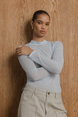 Gabby Mesh Poloneck