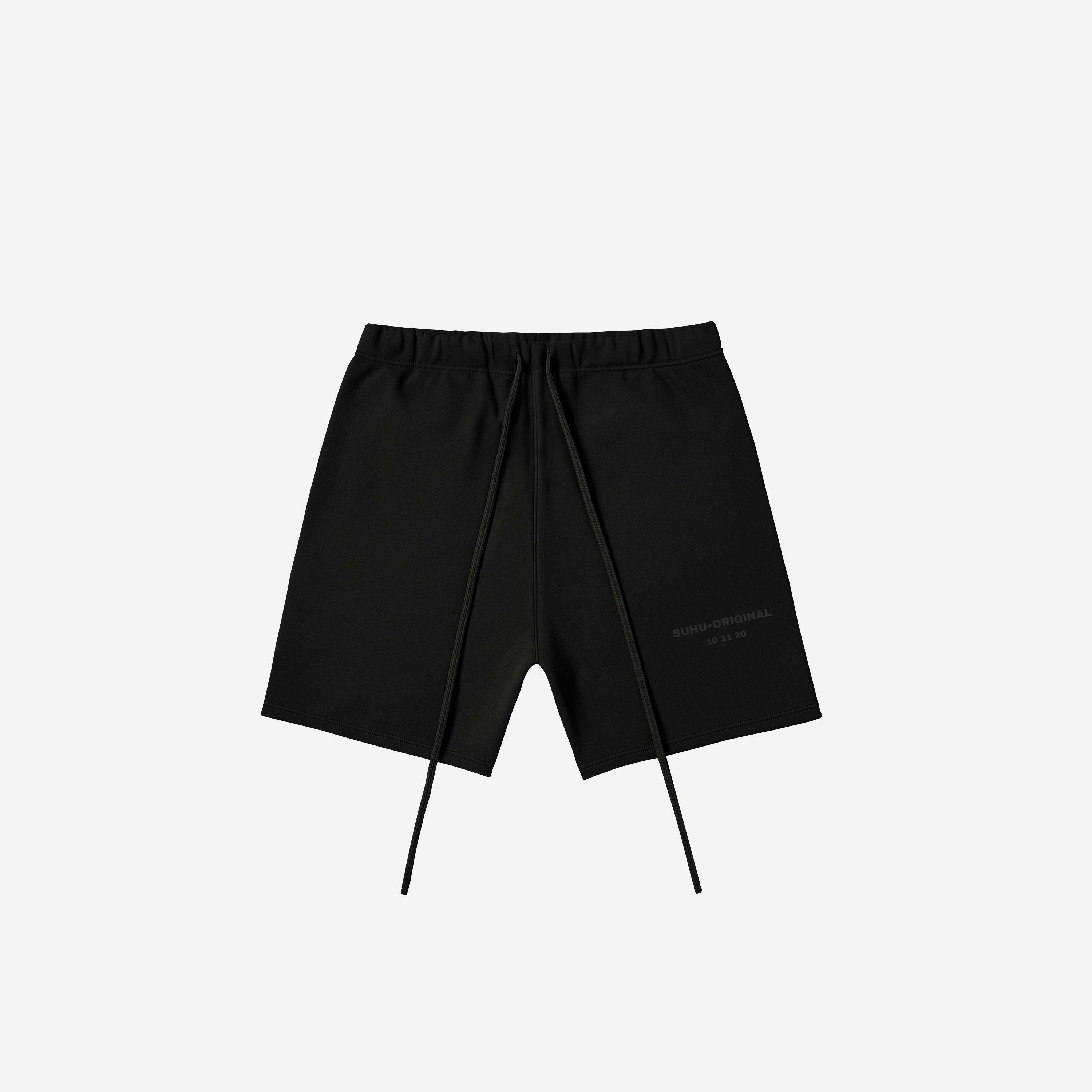 SUHU LOGO SHORTS, BLACK
