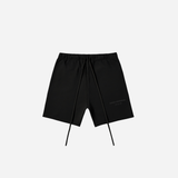 SUHU LOGO SHORTS, BLACK