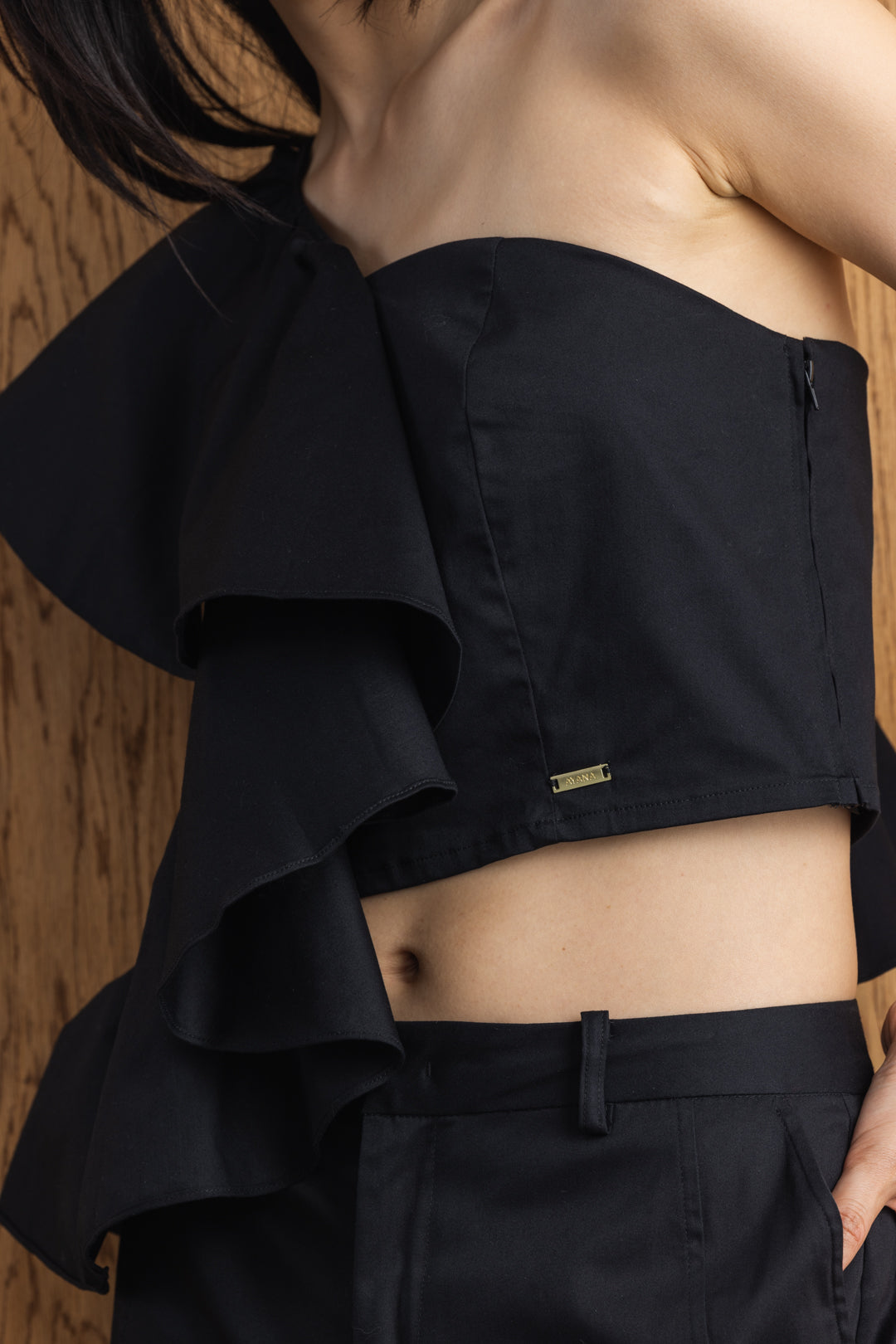 Vuyiseka Ruffle One-Shoulder Top