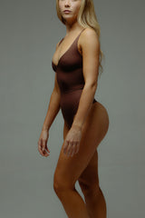 Seamless Plunge Thong Bodysuit