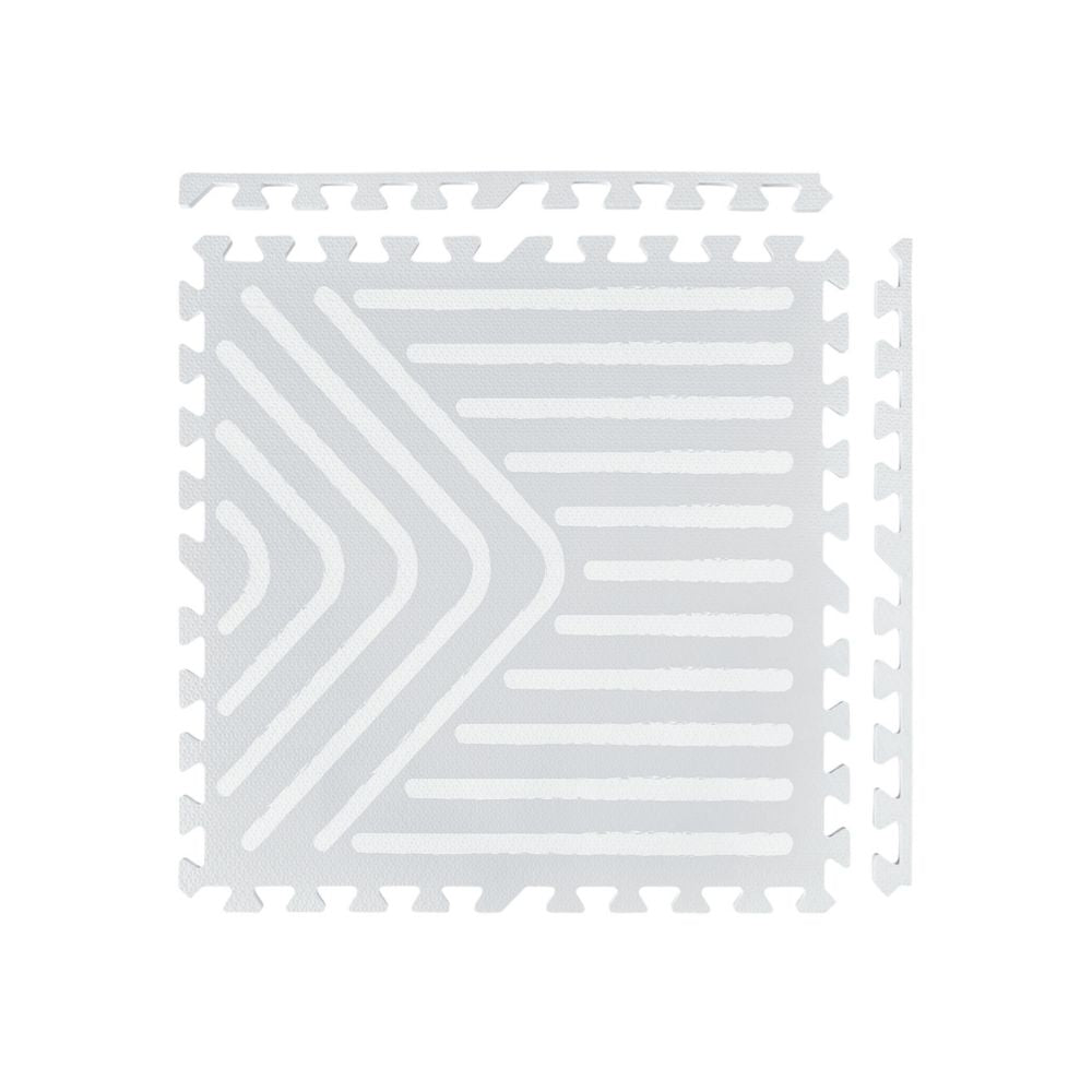 Tayla Jean Light Grey Geometry Tile Play Mat