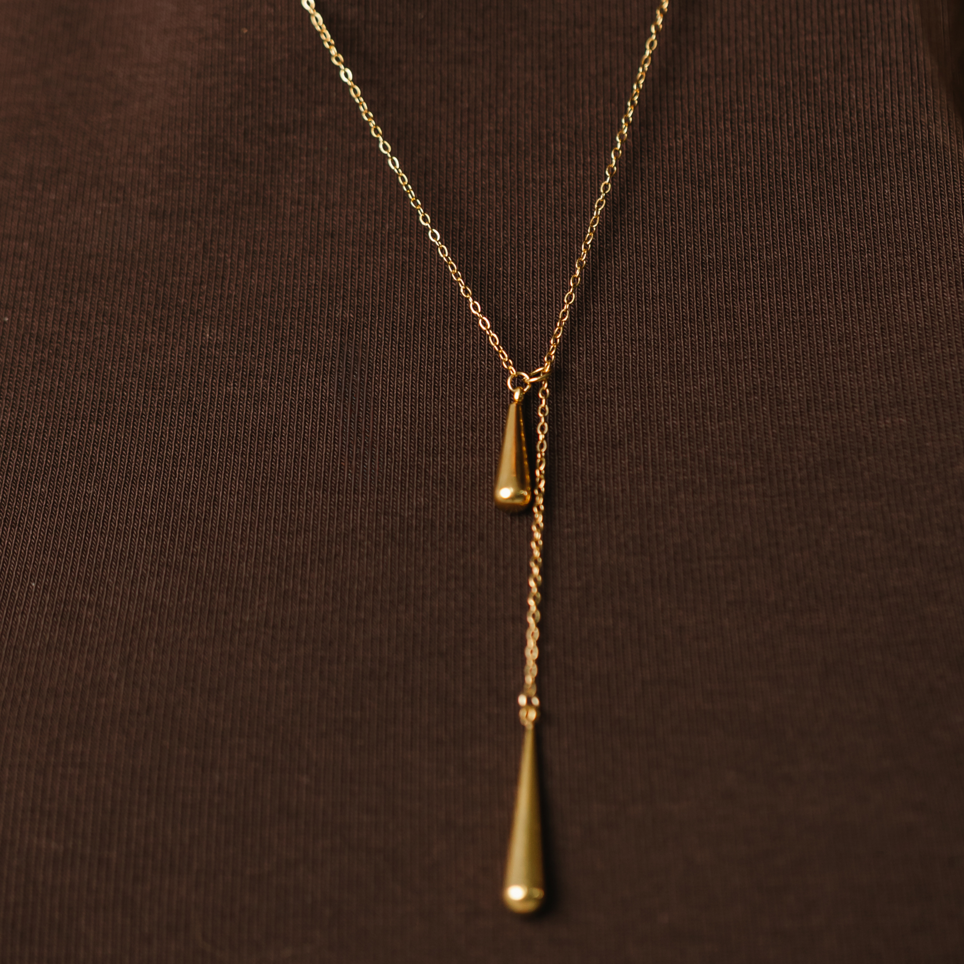 Teardrop Lariat Necklace
