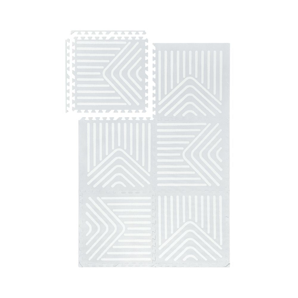 Tayla Jean Light Grey Geometry Tile Play Mat