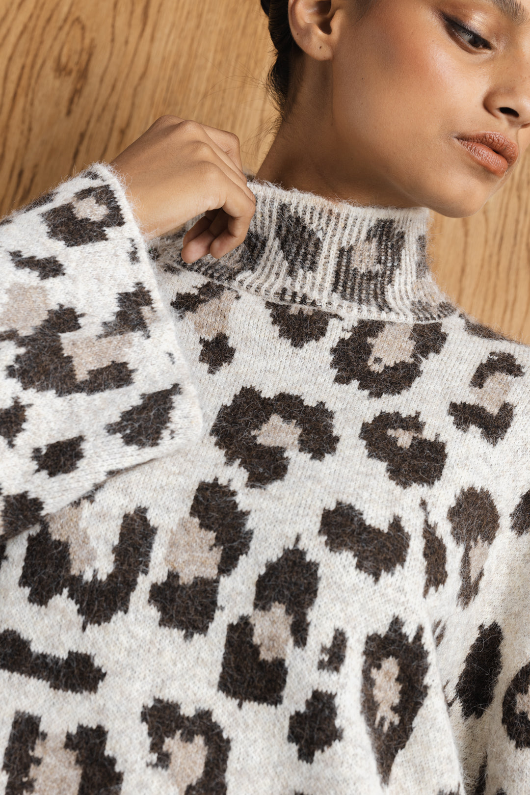 Mila Animal Print Knit Jumper