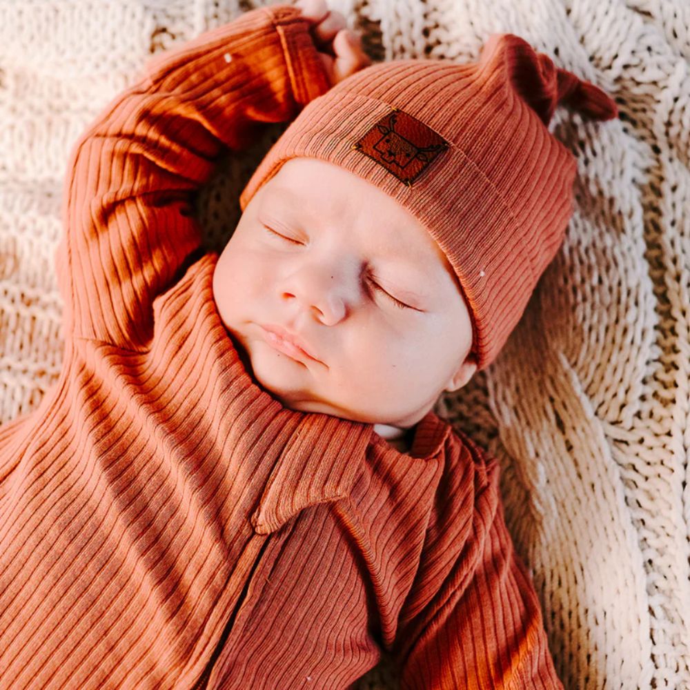 Boki Organic Rib Zipsuit with Footies & Mittens
