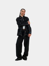 Engineered Denim Jacket (extra length) - Black