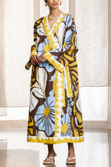 Gabrielle Linen Kimono Midi Dress