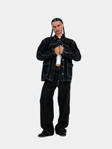 Engineered Denim Jacket (extra length) - Black