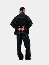 Engineered Denim Jacket (extra length) - Black