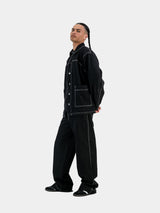 Engineered Denim Jacket (extra length) - Black