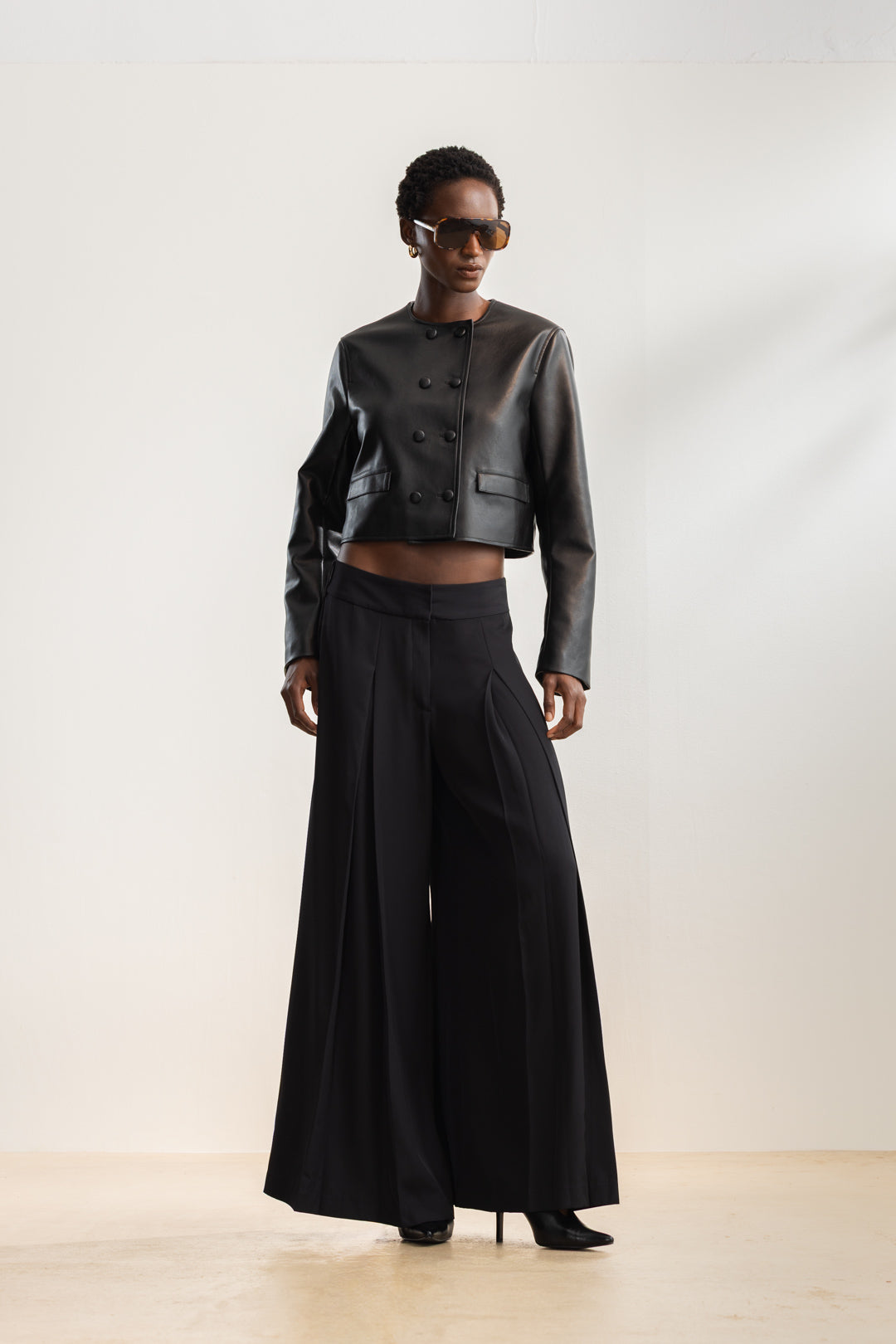 Eleni Inverted Pleat Wide Leg