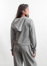Quinlin Fitted Zip-Up Hoody _ 160703 _ Charcoal