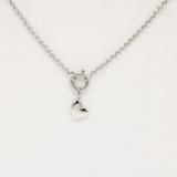 Big Heart Dangly Charm Silver