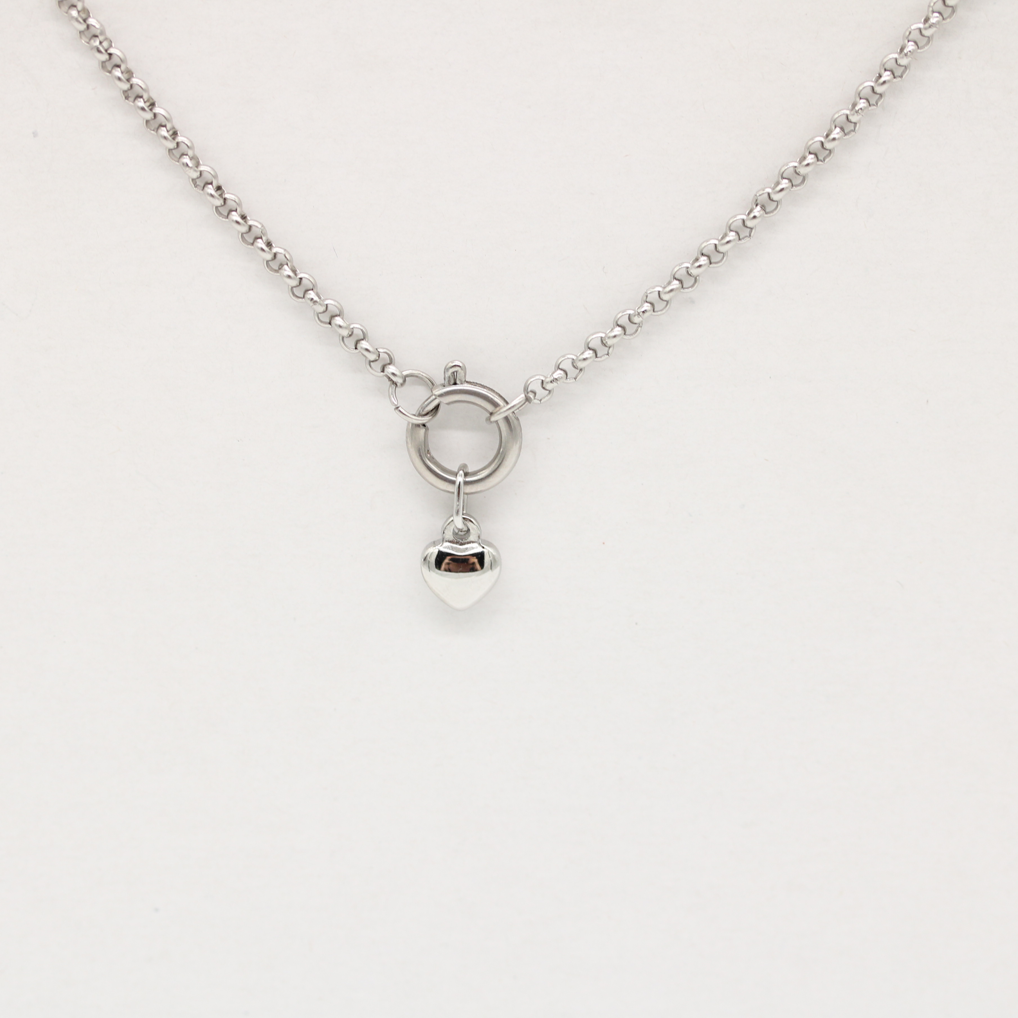 Petite Heart Dangly Charm Silver