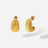 BLISS | Tarnish Free | Gold Croissant Curve Stud | Earrings