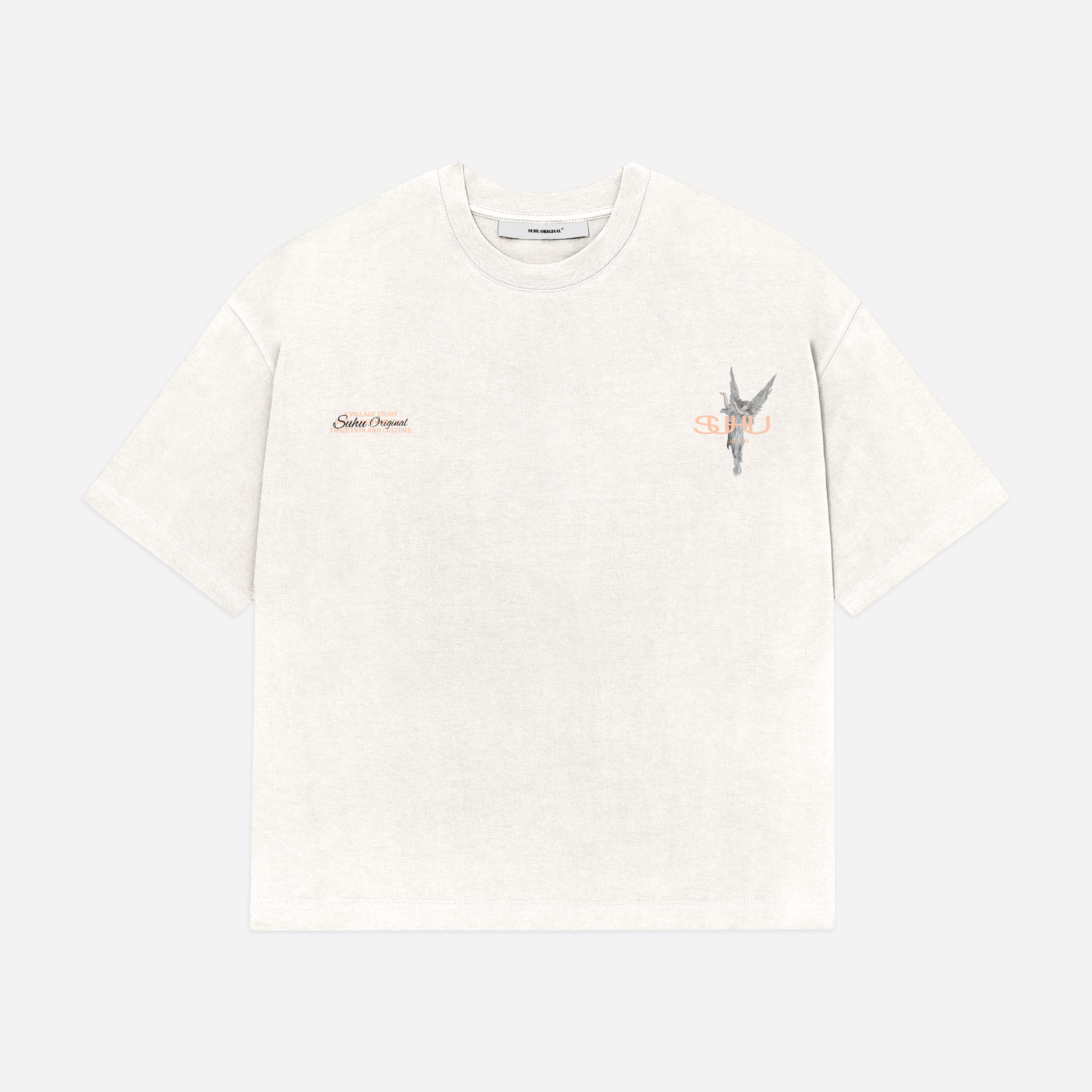 SUHU HEAVEN'S GUIDE T-SHIRT, WHITE