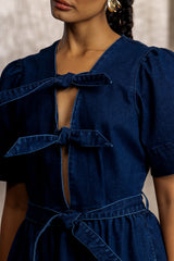 Avuya Denim Tie Dress