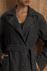 Musarrat Denim Trench
