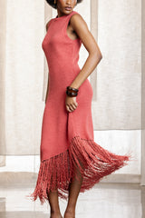 Bontle Asym Fringe Detail Knitwear Dress