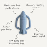 Mushie Rocket Rattle Teether