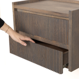 The Monolith Floating Bedside - Ash Brown