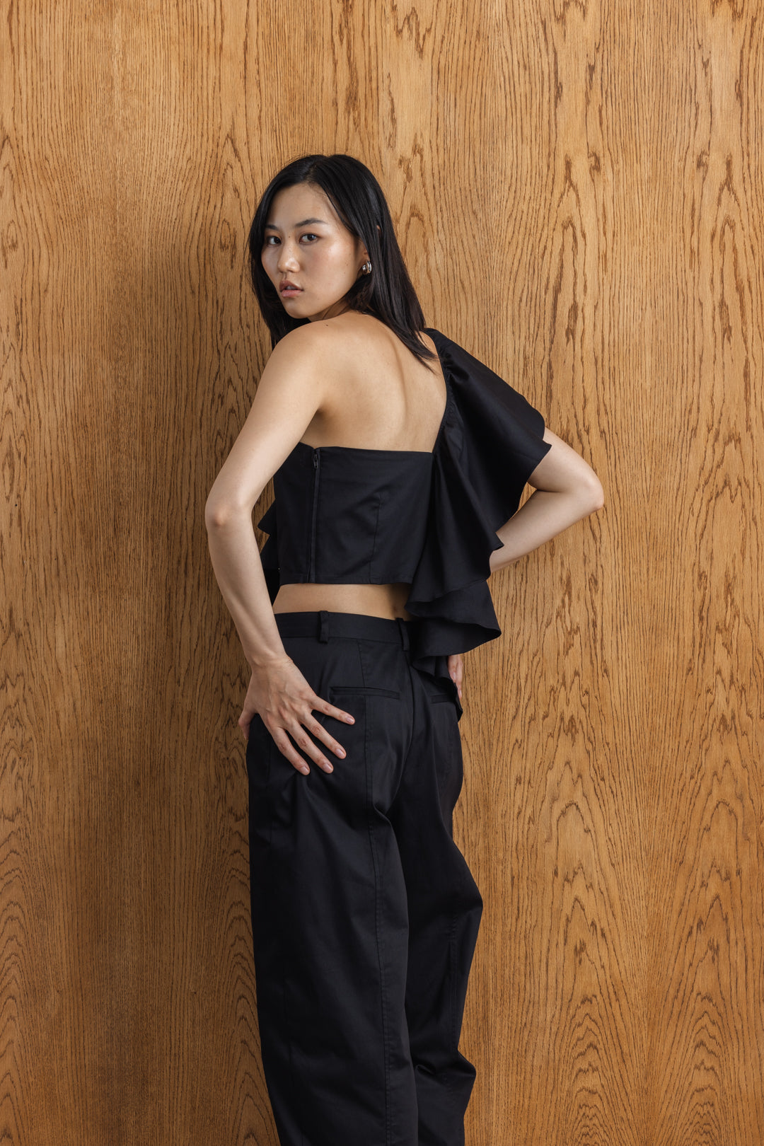 Vuyiseka Ruffle One-Shoulder Top
