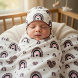 Aai Aai Baby Swaddle and Beanie Set