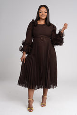 Chiffon Brown Whisper dress
