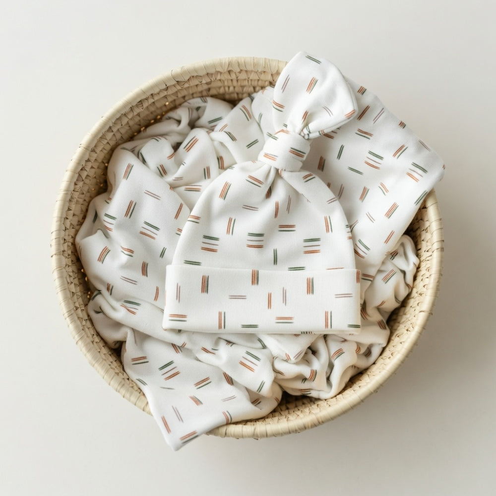 Aai Aai Baby Swaddle and Beanie Set
