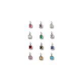 Birthstone Charms Silver