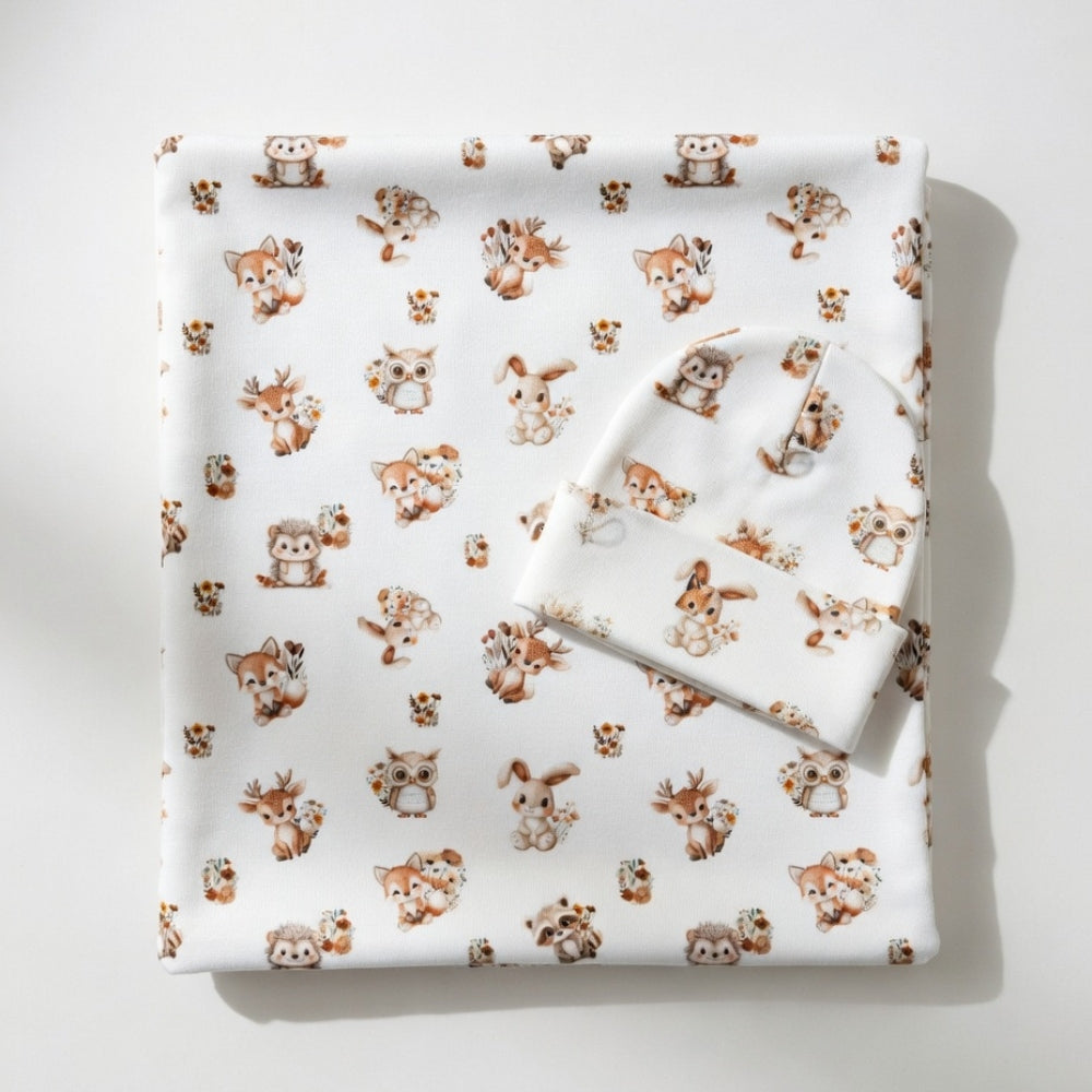 Aai Aai Baby Swaddle and Beanie Set