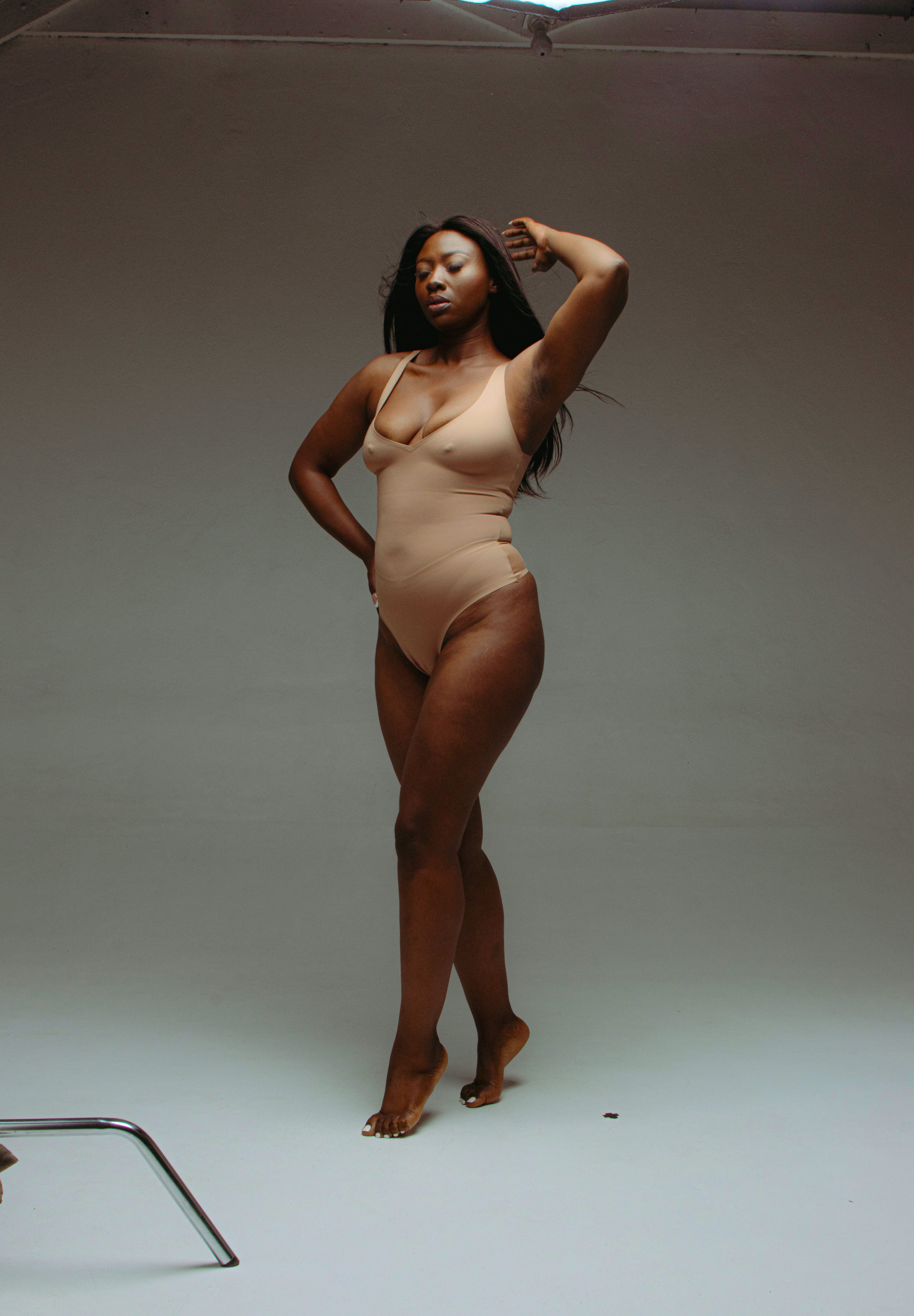 Seamless Plunge Thong Bodysuit