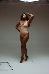 Seamless Plunge Thong Bodysuit