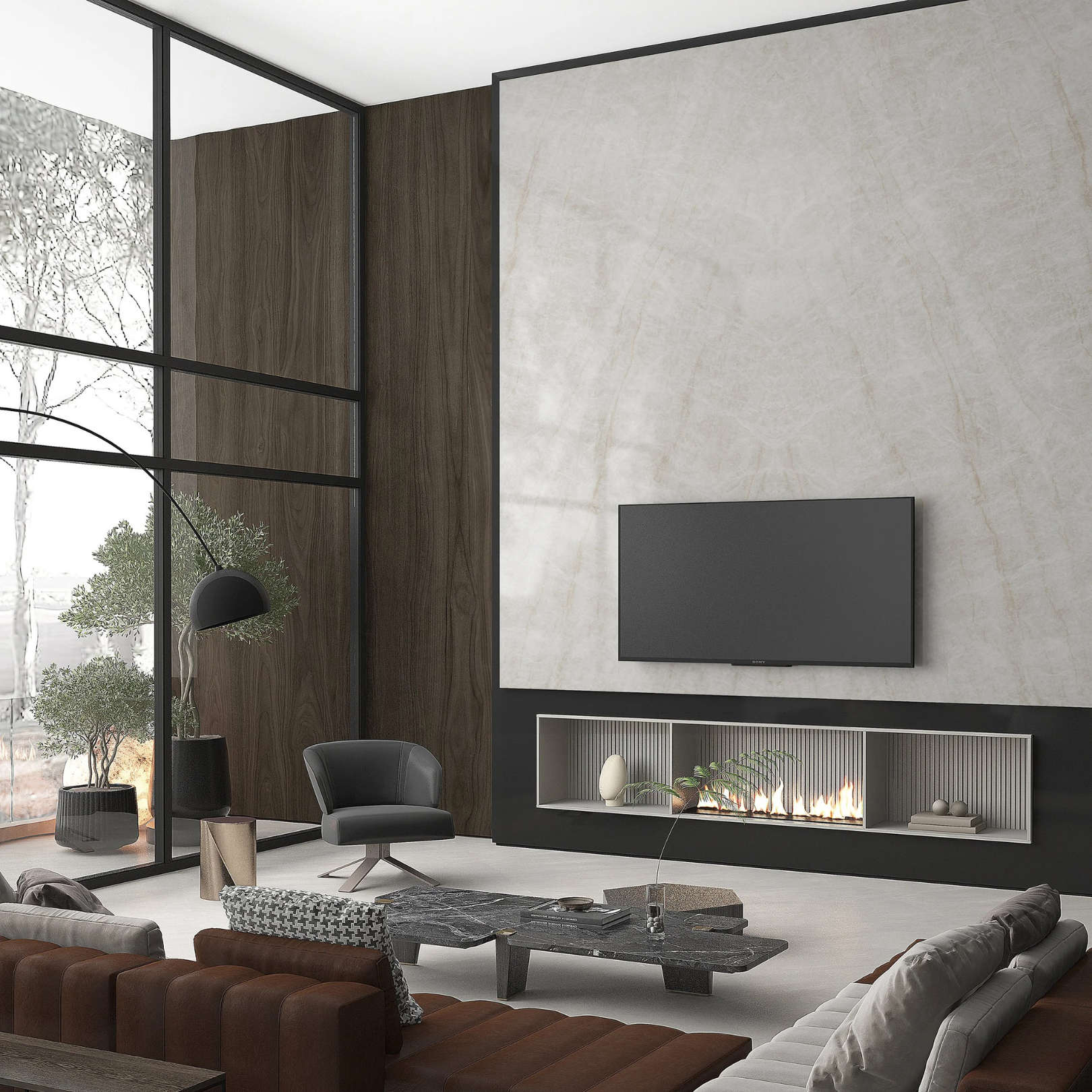 Large Format Ceramic Slab - Naples