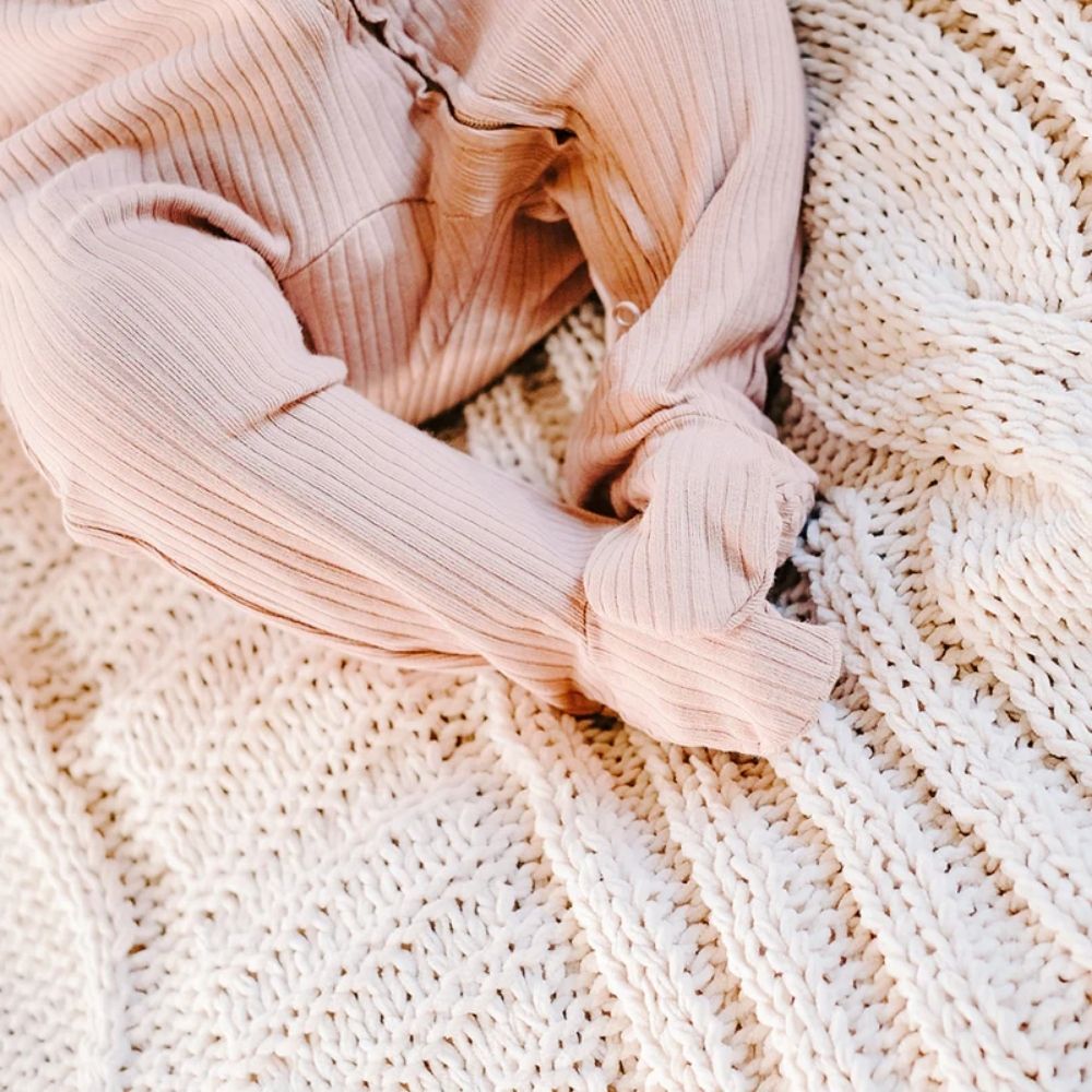 Boki Organic Rib Zipsuit with Footies & Mittens