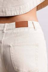 Rutendo Barrel Leg Denim _ 168408 _ Ecru