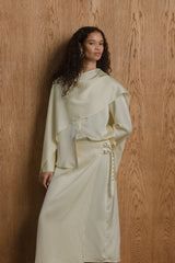 Celeste Satin Wrap Skirt